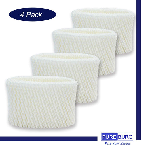 PUREBURG HAC-504 Humidifier Wick Replacement Filters Compatible with Honeywell HAC-504 HAC-504AW HAC504V1 Filter A Fits HCM-350 HEV355 HCM-710 HCM-315 HEV312 HCM-300 HCM-500 HCM-700 HCM-1000,4-Pack