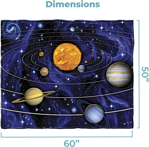 Dawhud Direct Fleece Throw Blanket - 50x60-Inch Plush Space Design for Kids and Adults, Soft and Cozy