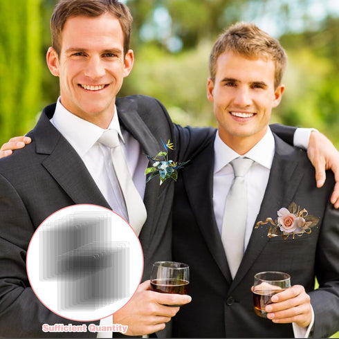 30Pcs Pocket Boutonniere Plastic Sleeve, Clear Holders for Art Flower Holders and Boutonniere Supplies
