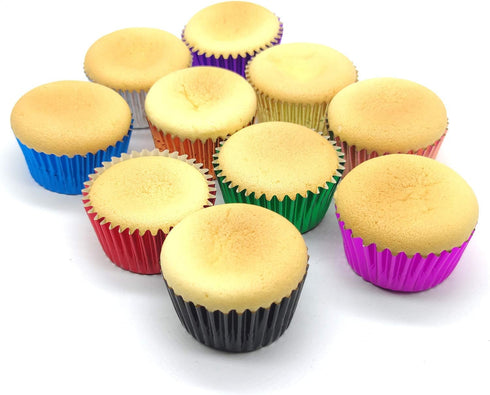 Standard Hot Pink Foil Cupcake Liners, 100-Count Muffin Baking Cups for Party and More