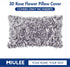 MIULEE 12x20 Inch 3D Romantic Valentines Chiffon Rose Flower Throw Pillow Cover for Wedding Sofa Bedroom Car Decor Grey
