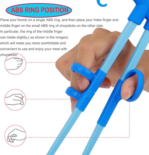 4 pcs Kid Chopsticks, Training Chopsticks for Toddler Beginners, Baby Children with Animal Designs