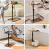 360Swivel TV Tray Table, Adjustable C Shaped End Table for Couch, Couch Side Table C Table That Slide Under Couch Desk