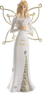 Pavilion - in Loving Memory - 9 Inch White & Gold Angel Figurine