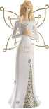 Pavilion - in Loving Memory - 9 Inch White & Gold Angel Figurine