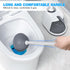 Toilet Plunger and Brush Set, 2-in-1 Heavy Duty Toilet Plunger with Silicone Bowl Brush and Ventilated Holder, White &
