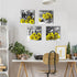 Yellow Rose Wall Pictures for Bedroom: Yellow and Grey Floral Posters, 12x12" 4Pcs, Romantic Flower Canvas Prints