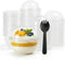20 Pack Disposable Parfait Dessert Cups with Dome Lids 8.5oz & Black
