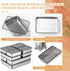 Hushee 9 Pack 304 4 Bacon Cheese Container for Refrigerator, Stainless Steel Airtight Deli Meat Container, Dishwasher