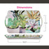 Pimpernel Succulents Large Handled Tray, 18.9" x 11.6" Melamine Serveware with Botanical Design