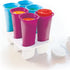 Zoku Summer Pops - 6 Squeezable Silicone Molds with Reusable Spill-resistant Lids and Tray