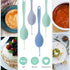 4 Pieces Large Silicone Mixing Spoon Set for Baking, Serving, Basting - Heat Resistant, Non-Stick Utensil Spoon