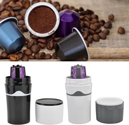 Portable Drip Coffee Maker, K Cup Coffee Machine for Travel and Camping, Grey and White