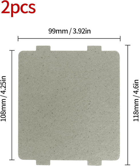 2 PCS Waveguide Cover - Universal Mica Sheet for Microwave Oven, Cut to Size, 108mmX99mm