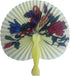 30 Pcs 3.5" Mini Chinese Oriental Handheld Floral Folding Paper Fans - Bulk Assortment for Wedding Birthday Party Favors