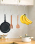 2 Pack Holder(13lb), (16cm) Latoxcaa Self Adhesive Banana Hook Under Cabinet Foldable, Heavy Duty Metal Clear Banana