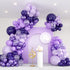 ZizasAry 136-Pack Metallic Purple & Lavender Lilac Balloon Garland Kit - Chrome Purple,