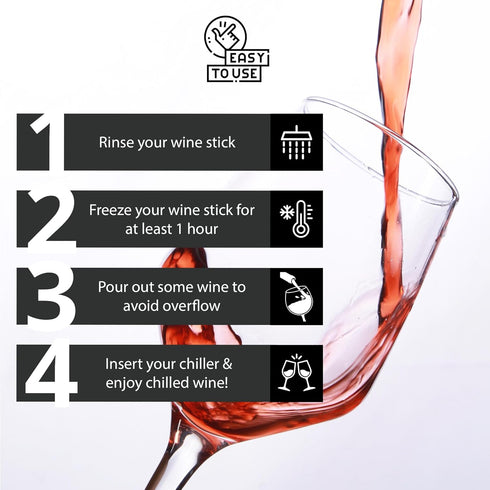 Wine Chiller Stick, Stainless Steel Wine Bottle Cooler with Aerator and Pourer