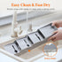 Lifewit Compact Flatware Drawer Organizer, Narrow Plastic Cutlery Holder for Kitchen Drawers, Spoons, Forks and Knives,