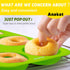 Anaeat 2 Pack Donut Pan Silicone Baking Mold, Just Pop Out! Non-Stick Doughnuts Baking Pans BPA Free for 6 Full-Size Donuts, Muffins, Cake Biscuit Bagels - Easy Clean, Oven, Dishwasher Safe (Green) by Anaeat