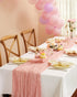 2-Pack 120'' Pureegg Cheesecloth Table Runner, Easter Spring Boho Gauze Table Cloth Decorations for Party, Baby Shower