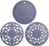 Smithcraft Trivets for Hot Dishes - Silicone Trivet Mats, Multi-use Heat Resistant Mat, Round Trivet Set of 3 Grey