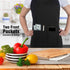 Xornis 2 Pack Adjustable Bib Aprons - 2 Pockets Apron for Women and Men in Black for Kitchen Cooking