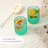 Vintage Glassware Drinking Glasses Set of 6, 12 oz Hobnail Glass Cups with 1 Cleaning Brush