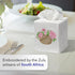 Jacaranda Living Square Tissue Box Cover, Decorative Cloth Tissue Holder, Scrolls Design, Beige
