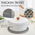 Silicone Trivet Mats - Heat Resistant Pot Holders for Hot Pots and Pans, 4 Pack Gray Trivets for Tables