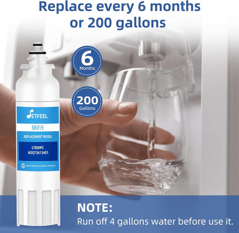 ADQ736134 Water Filter Replacement for LG LT800P ADQ73613401 LSXS26326S LMXC23746S LMXS30776D LSXS26336S LMXC23746D