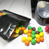 Double-Sided Stand-Up Pouch with Clear Round Window - Matte/Glossy Color (100 Bags/Pack) (4" x 6.3", Glossy Black)
