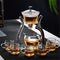 Aoheuo Lazy Kungfu Glass Tea Set Water Diversion Rotating Cover Bowl Semi-Automatic