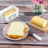 Hasense Porcelain Butter Dish, Bamboo Lid Covered Container for Countertop, Airtight Butter Keeper with Knife