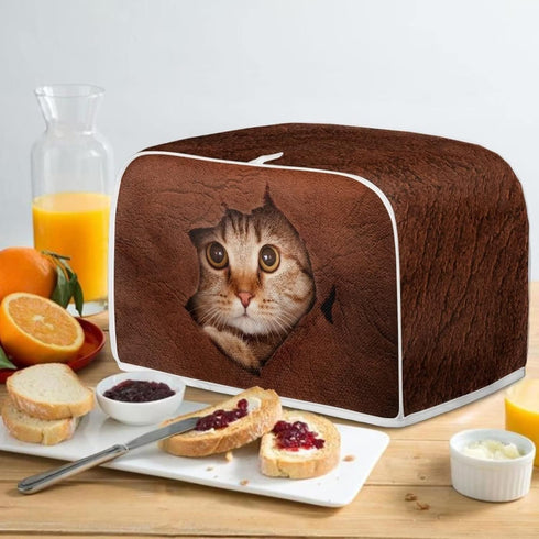 Cute 3D Cat Toaster Covers, Dustproof Washable Protection Covers for Most Standard 4 Slice Toaster