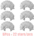 6 Pcs Glitter Silver Star Paper Garland for Christmas Birthday Party Decorations, Sparkling Bunting Banner (50 Feet)