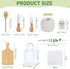 2 Sets) Baby Shower Prizes for Game Winners Bamboo Cheese Board Spoon Fork Butter Spreaders Plaid Towel Thank You Card