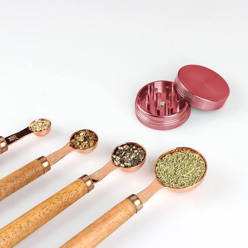 Spice Grinder Crasher 2 Inch Portable Size with Magnetic Lid - Red