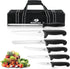 Mossy Oak 6 PCS Kitchen Knife Set - Sharp Stainless Steel Chef Knives with Roll Bag, Practical Gifts for Cooking Lovers.