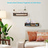Set 2 JORIKCHUO Nursery Book Shelves, of Wood Floating Book Shelves for Kids Room, Kitchen Spice Rack, or Rustic Wall