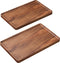 VERTORGAN 2 Pack Acacia Wood Serving Tray,15.8x9.8 Inch Decorative Trays Platter for