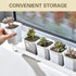 JoyHuaTrade 5 16 4.5 1.6 Inch PCS Plastic Plant Tray Saucer, Rectangular Windowsill Plant Drainage Stand for Indoors