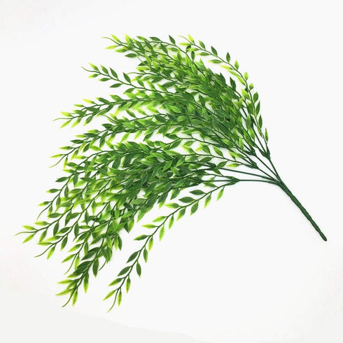 CATTREE Artificial Weeping Willow, Plastic Plants Greenery Leaves, Fake Hanging Vine Faux Ivy Garland, 4 Pack