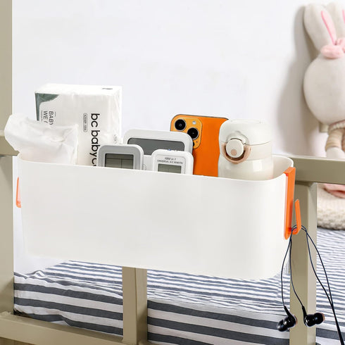 2 Pack Yopay Bedside Caddy Organizer, Plastic Bunk Bed Shelf, Dorm Bedside Holder, Multi Storage Pocket Holder for Kids