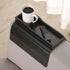 GEHE Natural Bamboo Couch Cup Holder, Anti Falling Armrest Tray for Drinks, Snacks, Remote, and Cellphone