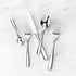 Fortessa Grand City 18/10 Stainless Steel Flatware, 5 Piece Place Setting, Service for 1, Silver