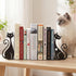 Set 2 Atomic Cat Metal Bookends of Cute Book Ends for Shelves Bookshelf Decorative Objects Home Office Desk Bookshelf