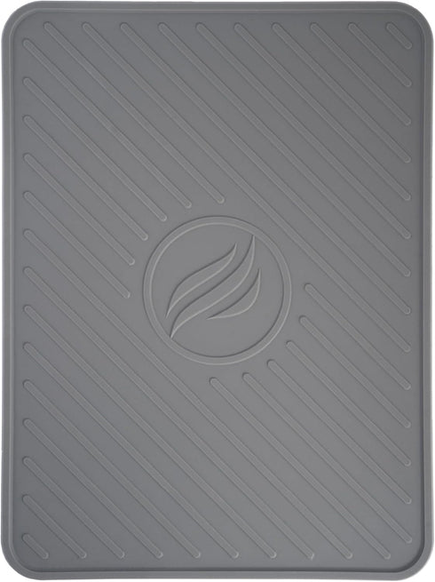 Blackstone 4222 Silicone Large Griddle Spatula Mat, Serving Spoon Drip Pad & Grill Utensil Holder, Heat Resistant, Gray