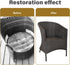 Wicker Repair Material, Flat Synthetic Rattan Weaving Plastic for Chair Table Storage Basket Repair (Coffee Gradient B)