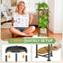2 KMOTASUO Tier Black Plant Stand Indoor for Large Tall Heavy Duty Planter, Multiple Sturdy Metal Flower Corner Rack